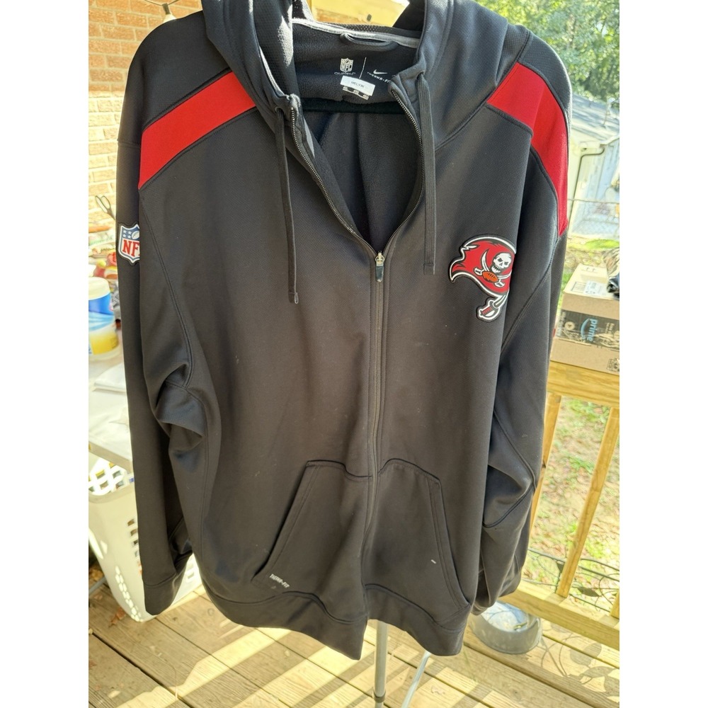 Nike Therma-fit NFL Tampa Bay Buccaneers Zip-Up Hoodie Size 4xl On Field Apparel